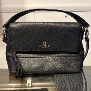 Kate Spade Black Textured Shoulder Bag